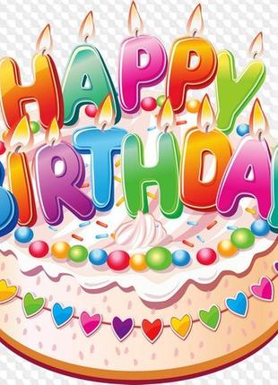 Свічки happy birthday маленькі на блістері