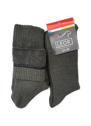 Шкарпетки чоловічі махрові leor, 27-29 розмір хакі