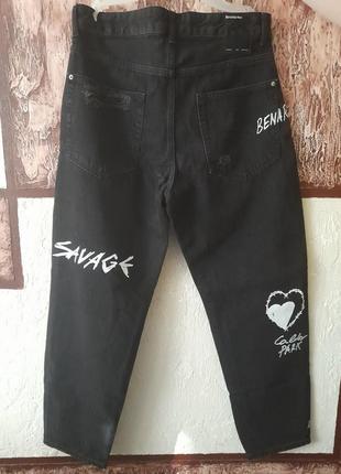 Чоловічі джинси з графіті bershka6 фото