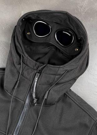 C.p. company softshell goggle jacket black2 фото