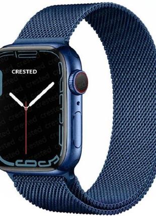 Ремінець міланська петля для apple watch 38/40/41 mm blue (код...