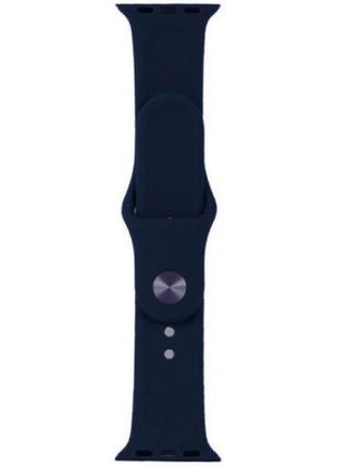 Ремінець silicone для apple watch 38/40/41 mm midnight blue (к...