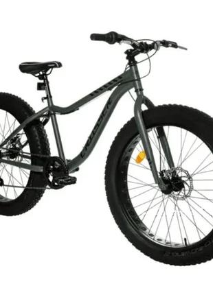 Велосипед crosser 24″ fat bike рама 13 st, сірий gray
