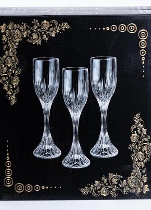 Келих для шампанського високий скляний прозорий набір 6 штук3 фото
