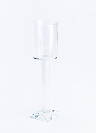 Свічник скляний високий 26 см2 фото