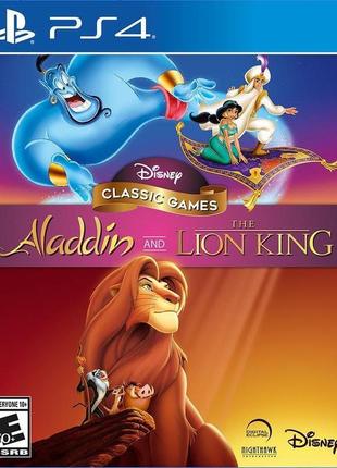 Disney classic games aladdin and the lion king (ps4) б/у