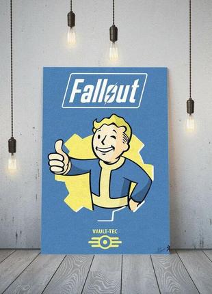 Настінний плакат fallout vaultboy