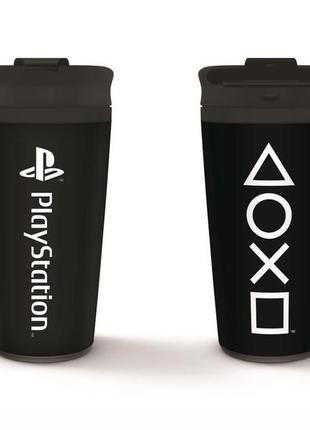 Чашка дорожня playstation metal travel mug (onyx)