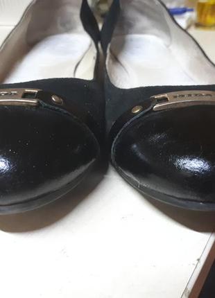 Продам чорні шкіряні балетки-туфлі міда, 38 розмір
