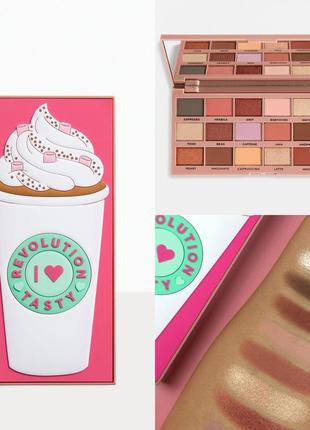 Палетка тіней для повік i heart revolution tasty eyeshadow palette coffe