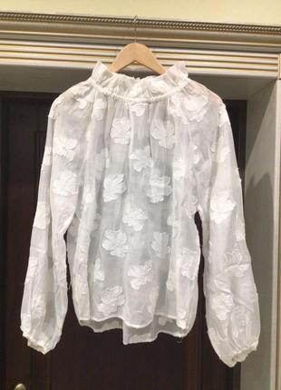 Блуза белая zara1 фото
