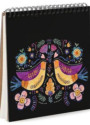 Блокнот для записів та ескізів sketchbook (квадрат.) птички