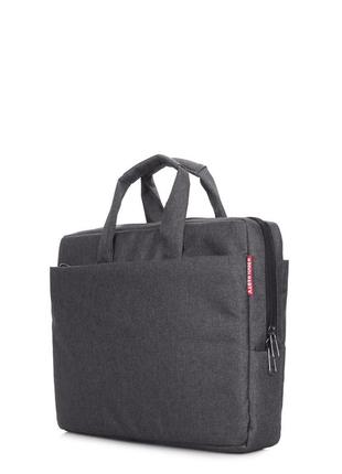 Сумка для ноутбука poolparty,  мужская сумка для ноутбука 14 дюймов  laptop темно-серая2 фото