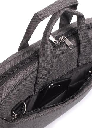Сумка для ноутбука poolparty,  мужская сумка для ноутбука 14 дюймов  laptop темно-серая5 фото