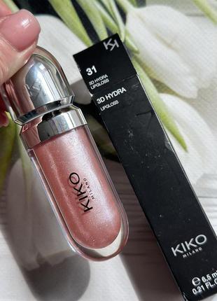 Блеск kiko milano 31, блеск кико 31, 3d hydra lipgloss 31