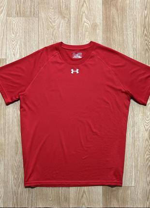 Under armour red center logo футболка с логотипом оригинал!