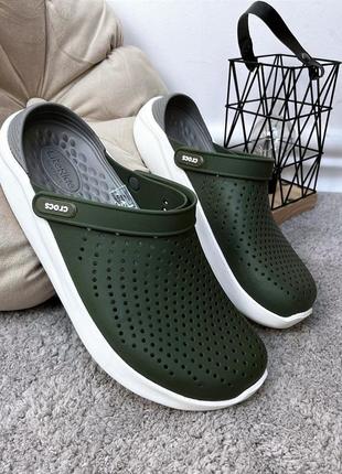 Мужские кроксы сабо crocs literide clog army green лидер продаж все размеры в наличии2 фото