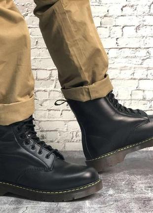 ❄️🖤💛dr.martens 1460 black💛🖤❄️ботинки мартинсы с мехом, мужские ботинки доктор мартинс