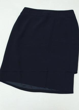 Чёрная строгая офисная мини юбка gerry weber