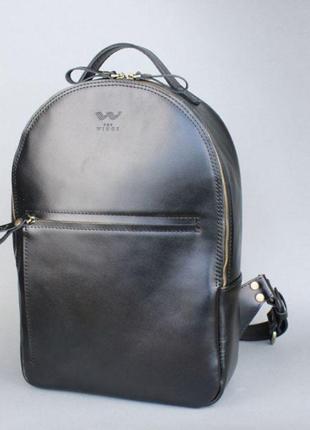 Шкіряний рюкзак groove m чорний2 фото