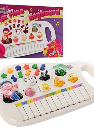 Пианино детское со светом музыкальная игрушка 951 звуки животных