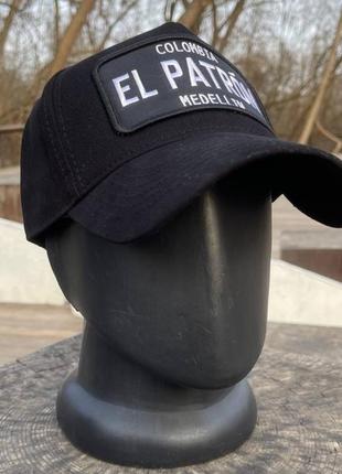 Бейсболка в стилі el patron ідеальної якості кепка чорна2 фото