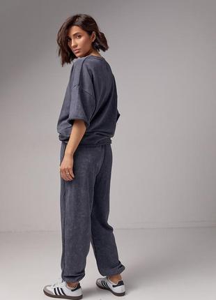 Спортивный костюм в технике тай-дай с принтом wang5 фото