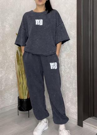 Спортивный костюм в технике тай-дай с принтом wang9 фото