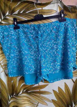 Шорти яскравого блакитного кольору з рослинним принтом lingerie3 фото