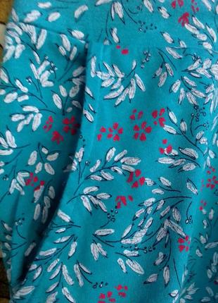 Шорти яскравого блакитного кольору з рослинним принтом lingerie5 фото