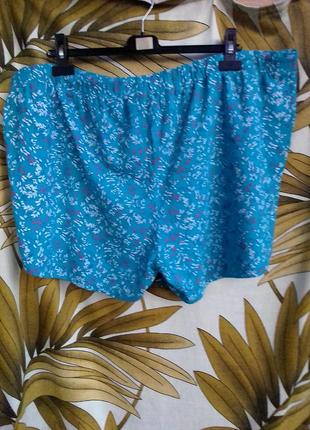 Шорты яркого голубого цвета с растительным принтом lingerie4 фото