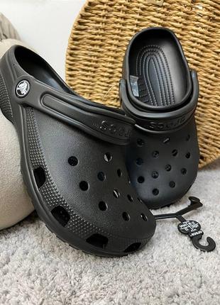 Крокси сабо crocs classic clog black чорні лідер продажів1 фото