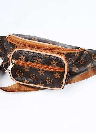 Женская сумка louis vuitton. стильная поясная сумка. брендовая сумка бананка.