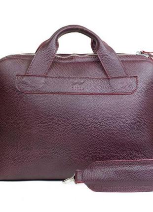 Кожаная деловая сумка attache briefcase бордовый красивая сумка премиум класса для документов или ноутбука2 фото