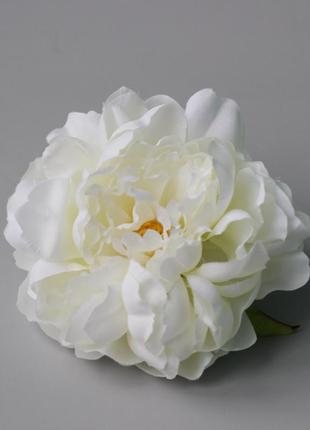 Штучна квітка, півонія іто, білого кольору, 14 см. квіти преміум-класу для інтер'єру, декору, фотозони1 фото