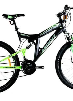 Велосипед azimut 29″ power gfrd рама 19, черно-зеленый black-green