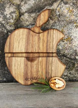 Дерев'яна підставка для iphone і ipad яблуко 175*140*15 мм (ew-4)7 фото