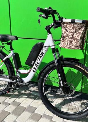 Електровелосипед cubic-bike electric 26" білий 500ват 8 а·год 48 в