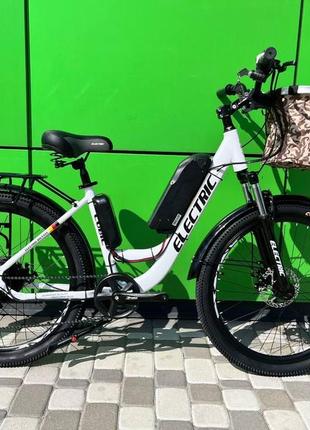 Електровелосипед cubic-bike electric 26" білий 500ват 8 а·год 48 в2 фото