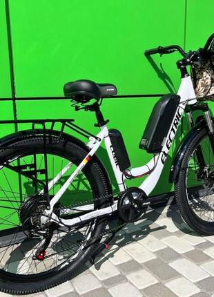 Электровелосипед cubic-bike electric 26" белый 500ватт 8ач 48в4 фото