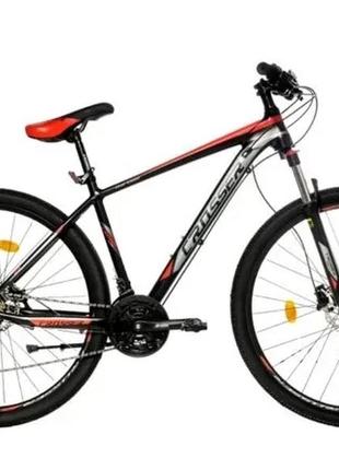 Велосипед crosser 29″ al-leon  рама 19 (shimano*21s+hydra), черно-красный black-red