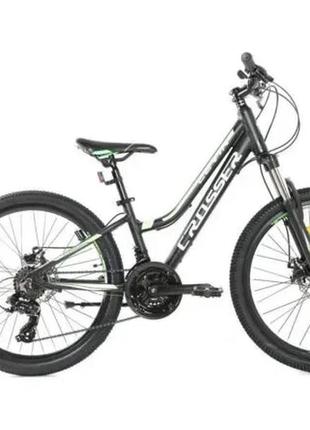 Велосипед crosser 26″ levin рама 14, черно-зеленый black-green