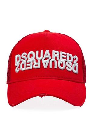 Бейсболка в стиле dsq2 идеального качества кепка красная2 фото