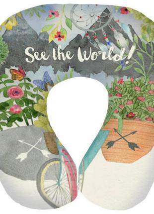 Дорожня подушка see the world 32х30 см (dop_16j044)