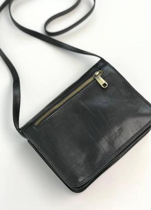 Шкіряна жіноча сумка на плече планшет кросбоді італійська vera pelle.5 фото