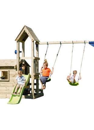 Дитяча ігрова вежа з будиночком blue rabbit lookout + swing