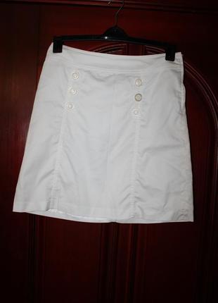 Классная белая юбка хлопок размер 8, наш 44-46 от h&m, англия