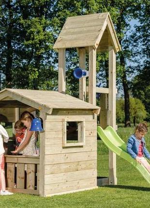 Дитяча ігрова вежа з будиночком blue rabbit lookout2 фото