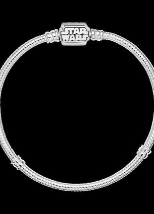 Серебряный браслет для шармов пандорас логотипом "star wars" звездные войны 599254c003 фото