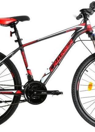 Велосипед crosser мт-036 29" рама 17 (21sshimano+hydra) чорно-червоний black-red